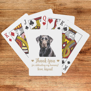 Hochzeitsgunst-Spielkarten mit Hund Spielkarten