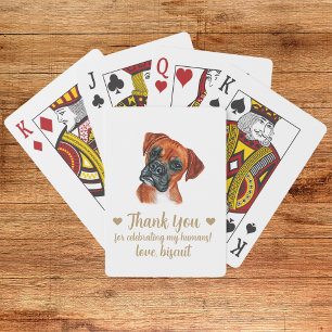 Hochzeitsgunst-Spielkarten mit Hund Spielkarten