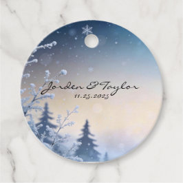 Hochzeitsgunst-Tags 'Soft Winter Daydream' Geschenkanhänger