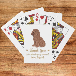 Hochzeitsgunstkarte Hund Spielkarten