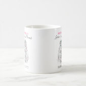 Hochzeitshaar Stylist Schwarz-weiß Wavy Hair Flora Kaffeetasse (Mittel)