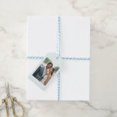 Hochzeitshandschrift Danke 1 Foto Geschenkanhänger (Mit Garn)
