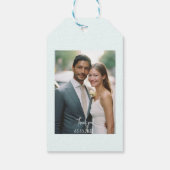 Hochzeitshandschrift Danke 1 Foto Geschenkanhänger (Rückseite)