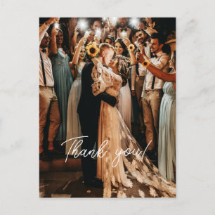 Hochzeitshandschrift Danke 1 Foto Postkarte