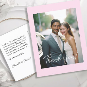 Hochzeitshandschrift Danke 1 Foto Postkarte