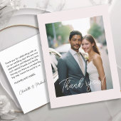 Hochzeitshandschrift Danke 1 Foto Postkarte