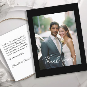 Hochzeitshandschrift Danke 1 Foto Postkarte