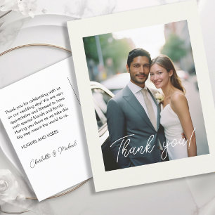 Hochzeitshandschrift Danke 1 Foto Postkarte