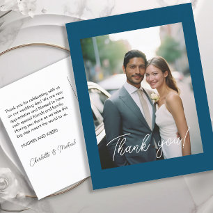 Hochzeitshandschrift Danke 1 Foto Postkarte
