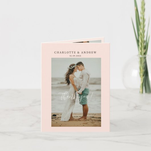 Hochzeitshandschrift Danke 3 Fotos (Vorderseite)