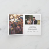 Hochzeitshandschrift Danke 3 Fotos (Innenseite)