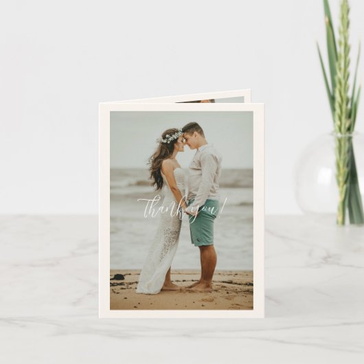 Hochzeitshandschrift Danke 3 Fotos (Vorderseite)