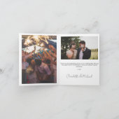 Hochzeitshandschrift Danke 3 Fotos (Innenseite)