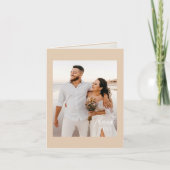Hochzeitshandschrift Danke 3 Fotos Hellbraun (Vorderseite)