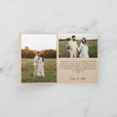 Hochzeitshandschrift Danke 3 Fotos Hellbraun (Innenseite)