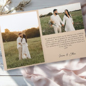 Hochzeitshandschrift Danke 3 Fotos Hellbraun