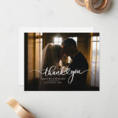 Hochzeitshandschrift Vielen Dank Mitteilungskarte (Vorderseite/Rückseite Beispiel)