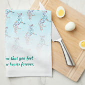 Hochzeitshandtuch floraler Deutscher Schäferhund Handtuch (Viertel Falte)