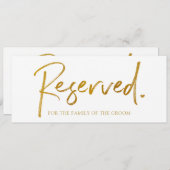 Hochzeitshanging vorbehaltenes Zeichen - Imitate G (Vorne/Hinten)