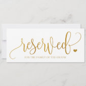 Hochzeitshanging vorbehaltenes Zeichen - Imitate G Einladung (Rückseite)