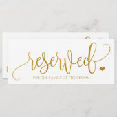 Hochzeitshanging vorbehaltenes Zeichen - Imitate G Einladung (Vorne/Hinten)