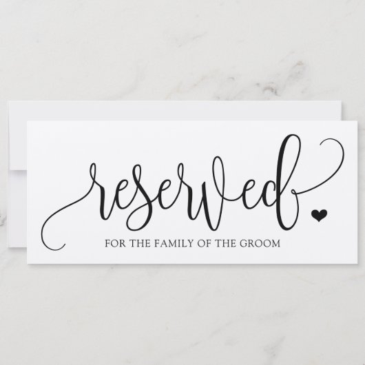 Hochzeitshanging vorbehaltenes Zeichen - Rustikale (Rückseite)