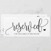 Hochzeitshanging vorbehaltenes Zeichen - Rustikale (Vorne/Hinten)