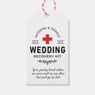 Hochzeitshangover Erholung Kit Geschenktasten Geschenkanhänger
