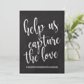 Hochzeitshashtag - erschwingliches Chalboard-Zeich (Stehend Vorderseite)