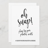 Hochzeitshashtag Gold preiswerte kalligraphische Z (Vorne/Hinten)