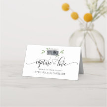 Hochzeitshashtag Signature Calligraphy Wasserfarbk