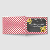 Hochzeitshaus Floral Sunflower Red White Gästebuch (Voll)