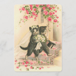Hochzeitshäuschens im Vintage-Stil Einladung