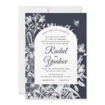 Hochzeitshebräisches Vintages, florales, weißes Ho