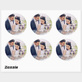 Hochzeitsheim Foto Danke Stickers Rd (Blatt)