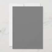 Hochzeitsheirat Minimalistisch Chic Gray Floral Save The Date (Rückseite)