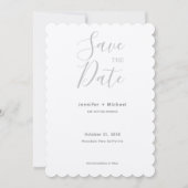 Hochzeitsheirat Minimalistisch Kalligrafie Champag Save The Date (Vorderseite)