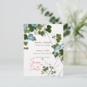 Hochzeitsheirat Minimalistische Kalligrafie Ankündigungspostkarte (Stehend Vorderseite)