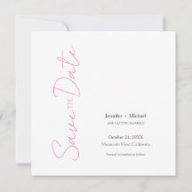 Hochzeitsheirat Minimalistische Kalligrafie Pink W