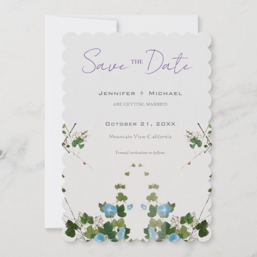 Hochzeitsheirat Minimalistische Kalligrafie Save The Date (Vorderseite)