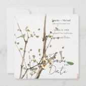 Hochzeitsheirat Minimalistische Kalligrafie Save The Date (Vorderseite)
