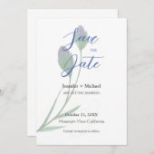 Hochzeitsheirat Minimalistische Kalligrafie Save The Date (Vorne/Hinten)