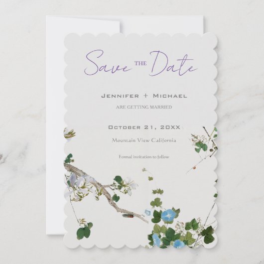 Hochzeitsheirat Minimalistische Kalligrafie Save The Date (Vorderseite)