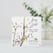 Hochzeitsheirat Minimalistische Kalligrafie Save The Date (Stehend Vorderseite)