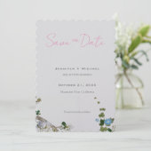 Hochzeitsheirat Minimalistische Kalligrafie Save The Date (Stehend Vorderseite)