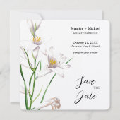 Hochzeitsheirat Minimalistische Kalligrafie Save The Date (Vorderseite)