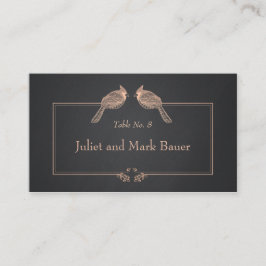 Hochzeitsheirat Tischnummer Birds Black Chalkboard Platzkarte