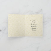 Hochzeitsheiratsbräune PriesterAngeln Karte (Innenseite)