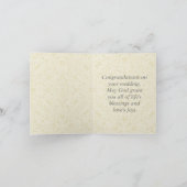 Hochzeitsheiratsbride Groom Mary Joseph Karte (Innenseite)