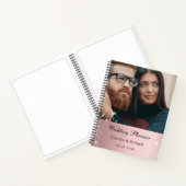 Hochzeitsheiße Foto Rosa Silberblume Glitzer Braut Notizblock (Innenseite)